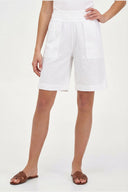 Women's Knit Woven Combo Shorts