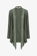 Women's Knit/Woven Combo Cardigan