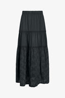 Women's Knit/Woven Combo Skirt
