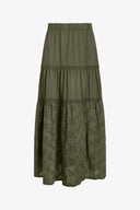 Women's Knit/Woven Combo Skirt