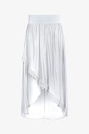 Women's Knit/Woven Combo Skirt