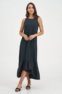 Women's Knit Woven Combo Dress