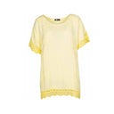 Women's Woven Short Sleeve Tunic Top | M Made in Italy