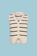 Striped vest on a light blue background