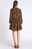 Babydoll dress in leopard pattern 