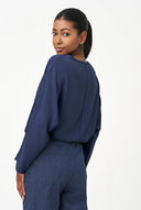 Women's Woven Top with Long Sleeves