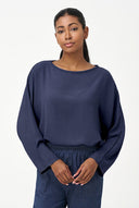 Women's Woven Top with Long Sleeves