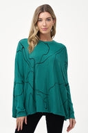 Women's Knit Long Sleeve Oversized Top | M