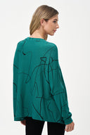 Women's Knit Long Sleeve Oversized Top | M