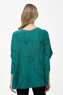 Women's Oversized Knit Wide Crew-Neck Top, Long Drop-Shoulder Sleeves