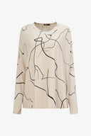 Women's Knit Long Sleeve Oversized Top | M