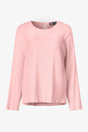 Women's Woven Crew-Neck Long Sleeve Top | M