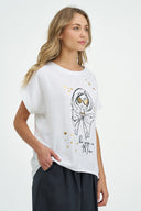 Women's Knit/Woven Combo Top