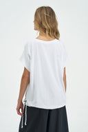 Women's Knit/Woven Combo Top