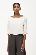 Women's Woven Boat-Neck Top | M