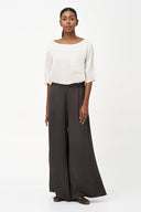 Women's Woven Boat-Neck Top | M