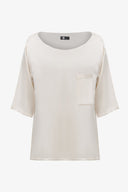 Women's Woven Boat-Neck Top | M