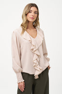 Women's Woven V-Neck Top | M