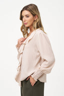 Women's Woven V-Neck Top | M