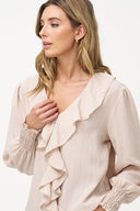 Women's Woven V-Neck Top | M