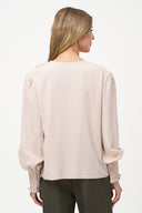 Women's Woven V-Neck Top | M