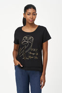 Women's Knit Crew-Neckline Short Sleeve Top | M