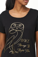 Women's Placement-Print Crew-Neck Top, Short Sleeves & Uneven Hem