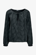 Women's Knit/Woven Combo Top