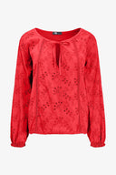 Women's Knit/Woven Combo Top