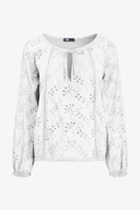 Women's Knit/Woven Combo Top