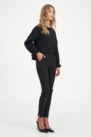 Women's Knit/Woven Combo Top