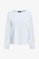 Women's Knit/Woven Combo Top