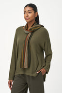 Women's Crew-Neck Long Sleeve Knit Top | M