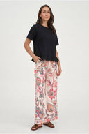 Women's Knit/Woven Combo Top