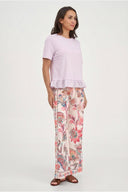 Women's Knit/Woven Combo Top