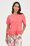 Women's Knit/Woven Combo Top