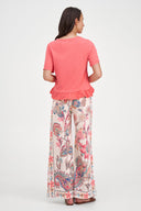 Women's Knit/Woven Combo Top