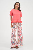 Women's Knit/Woven Combo Top