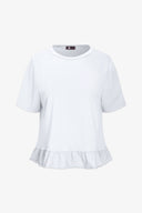 Women's Knit/Woven Combo Top
