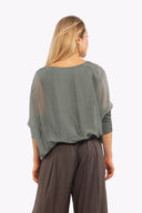 Women’s Woven Long Sleeve Top | M