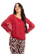 Women’s Woven Long Sleeve Top