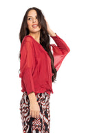Women’s Woven Long Sleeve Top