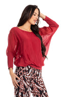 Women’s Woven Long Sleeve Top