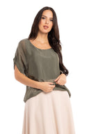 Women’s Woven Short Sleeve Top
