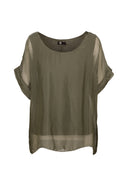 Women’s Woven Short Sleeve Top | M