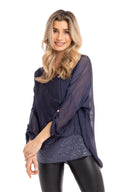 Women’s Woven Long Sleeve Top