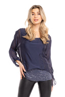 Women’s Woven Long Sleeve Top