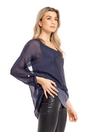 Women’s Woven Long Sleeve Top