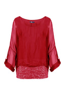 Women’s Woven Long Sleeve Top | M