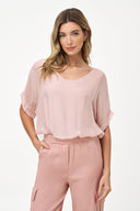 Women's Woven V-Neckline Top | M